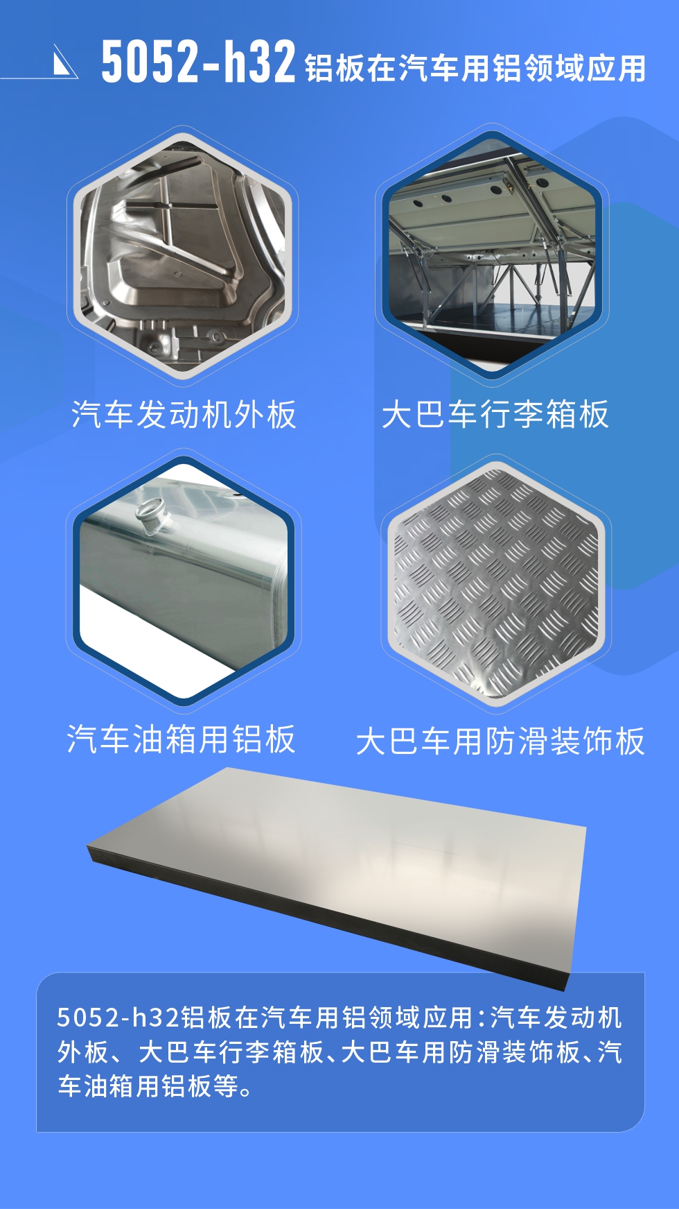 5052鋁合金厚板用途： 料倉(cāng)、法蘭料、GIS殼體、游艇、內(nèi)衣模/鞋模、儲(chǔ)氣筒、口罩機(jī)器、口罩機(jī)、精密機(jī)械加工等;